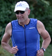 Photo of Michael J. Joyner, M.D., running in a marathon